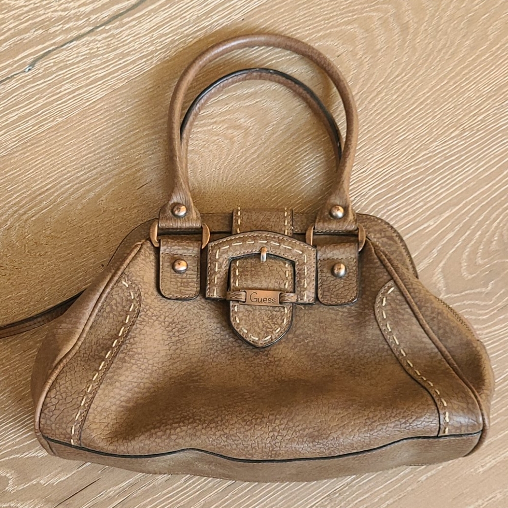 Guess brown faux leather purse